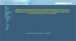 Desktop Screenshot of mathahead.com